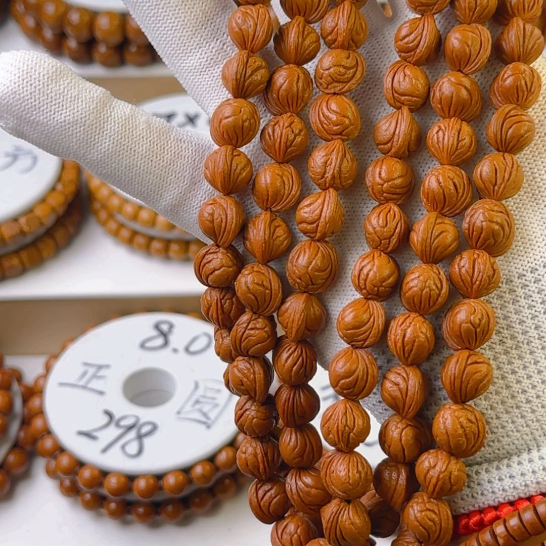 桃核手串?****店龙纹桃核原皮脖挂