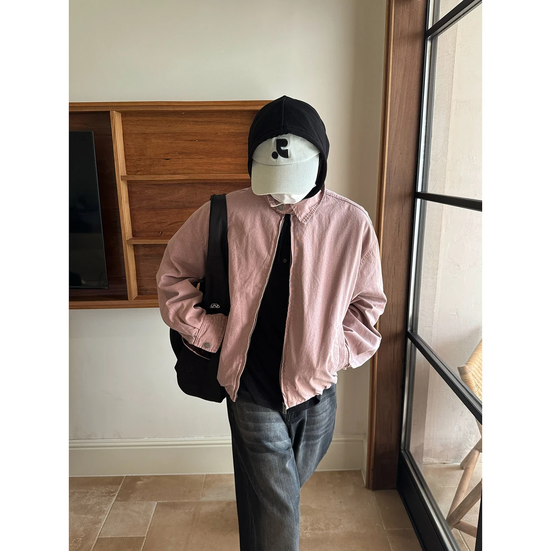 19studio WAYNEPRINCE水洗复古cleanfit宽松短款外套休闲廓形夹克