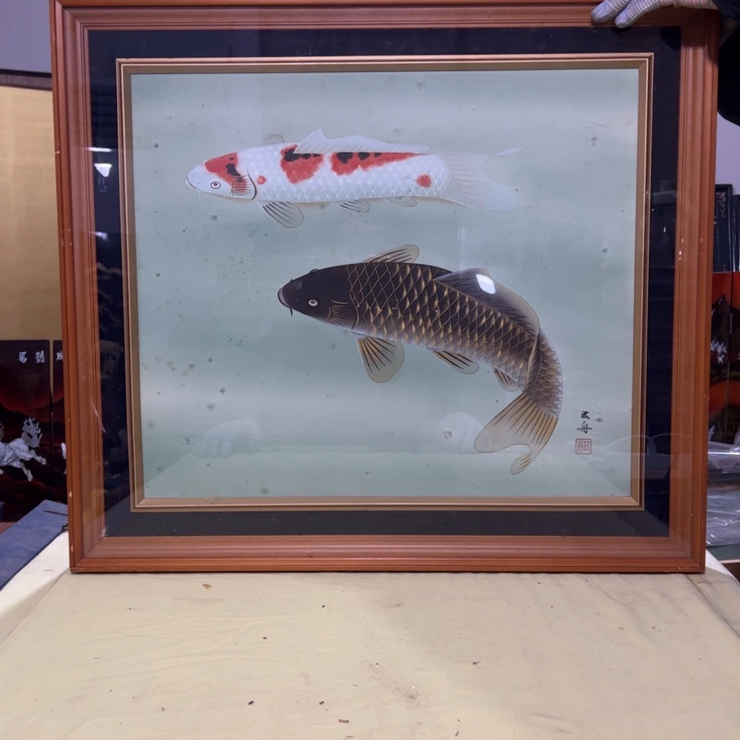 绘画陈屏风框画油画版画