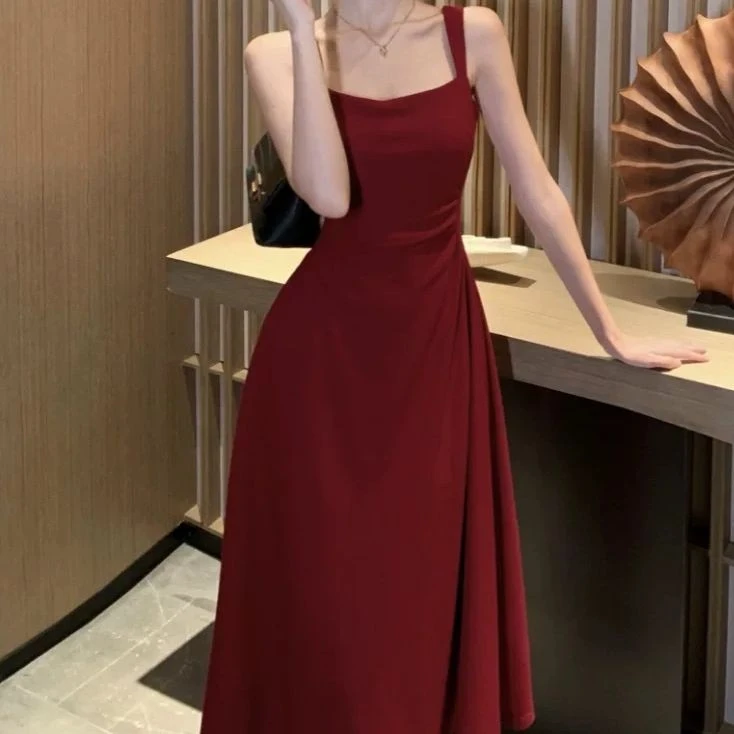 王富贵儿家大码小妈风情万种纯欲风垂坠感收腰吊带裙1138