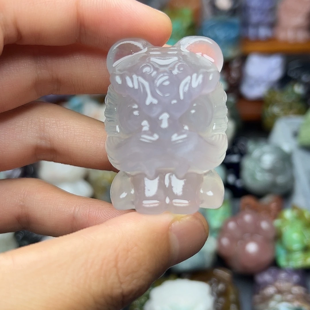 石材醒狮小白萤石
