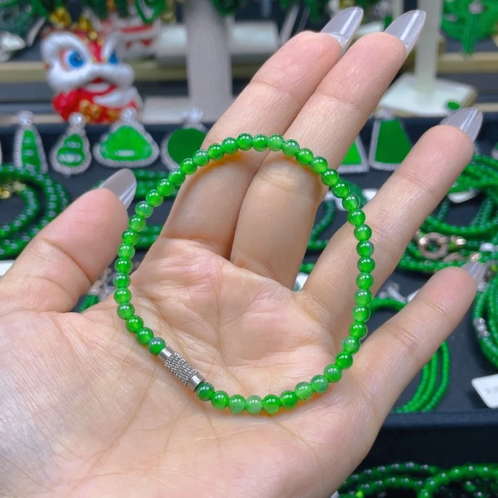 波****未镶嵌手链翡翠正阳绿4