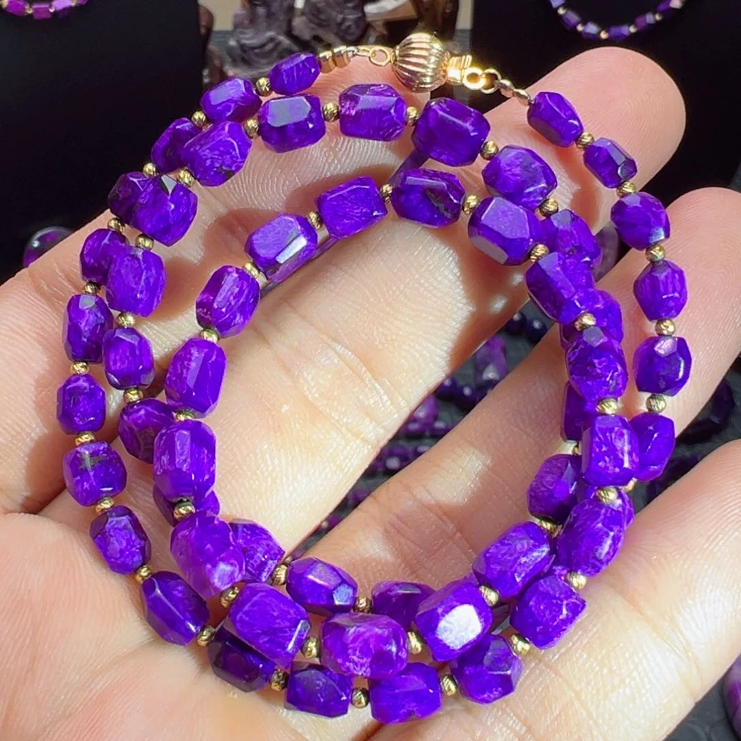 18K金镶嵌苏纪石（舒俱来）项链