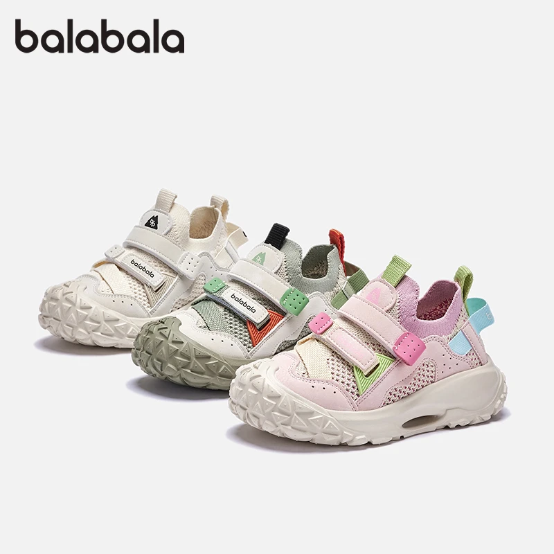 【balabala/巴拉巴拉】童鞋运动鞋春夏欧若风魔术贴户外网面登山鞋