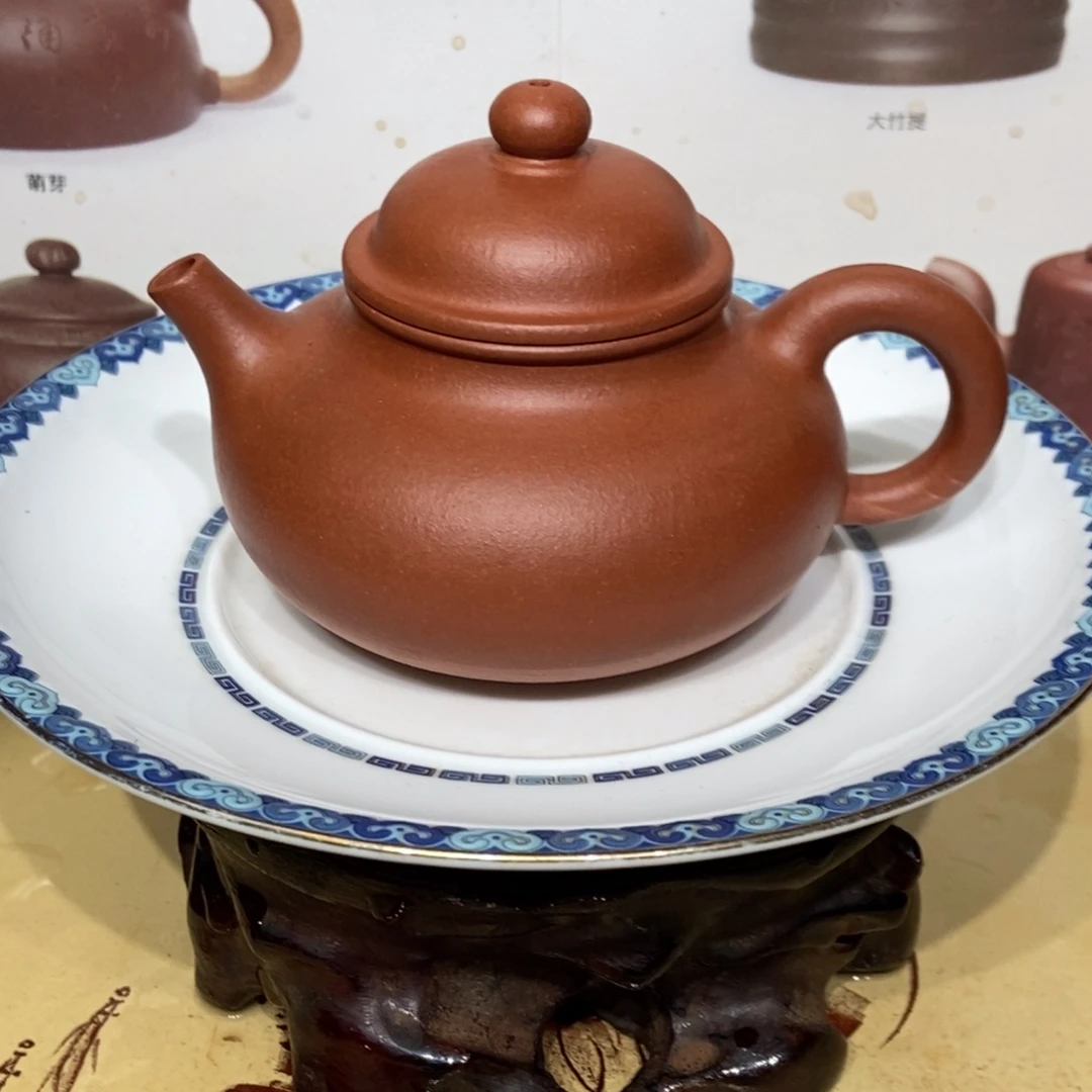 紫砂茶壶小红泥160容量宜兴紫砂