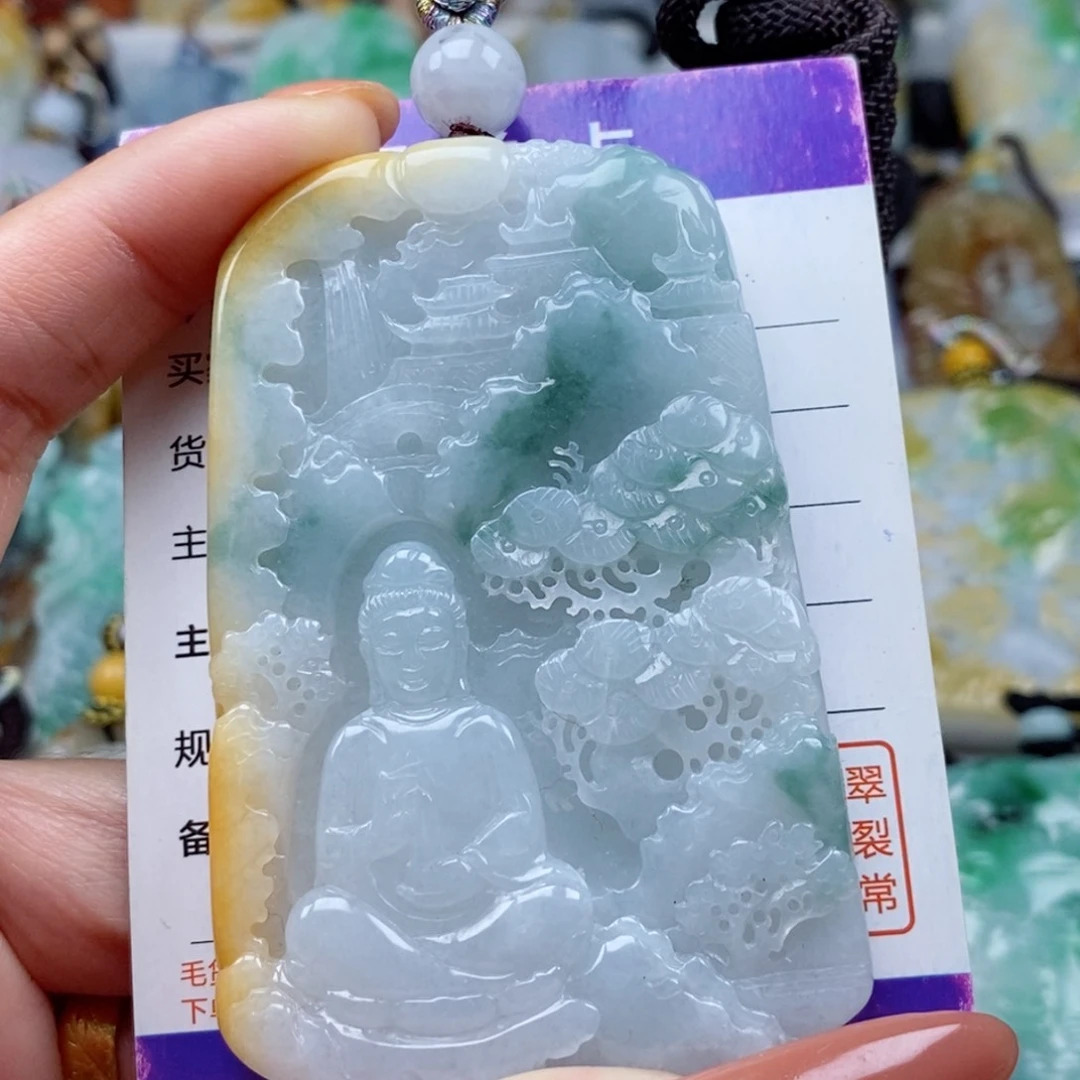 翡翠颈饰未镶嵌旖****！天然翡翠