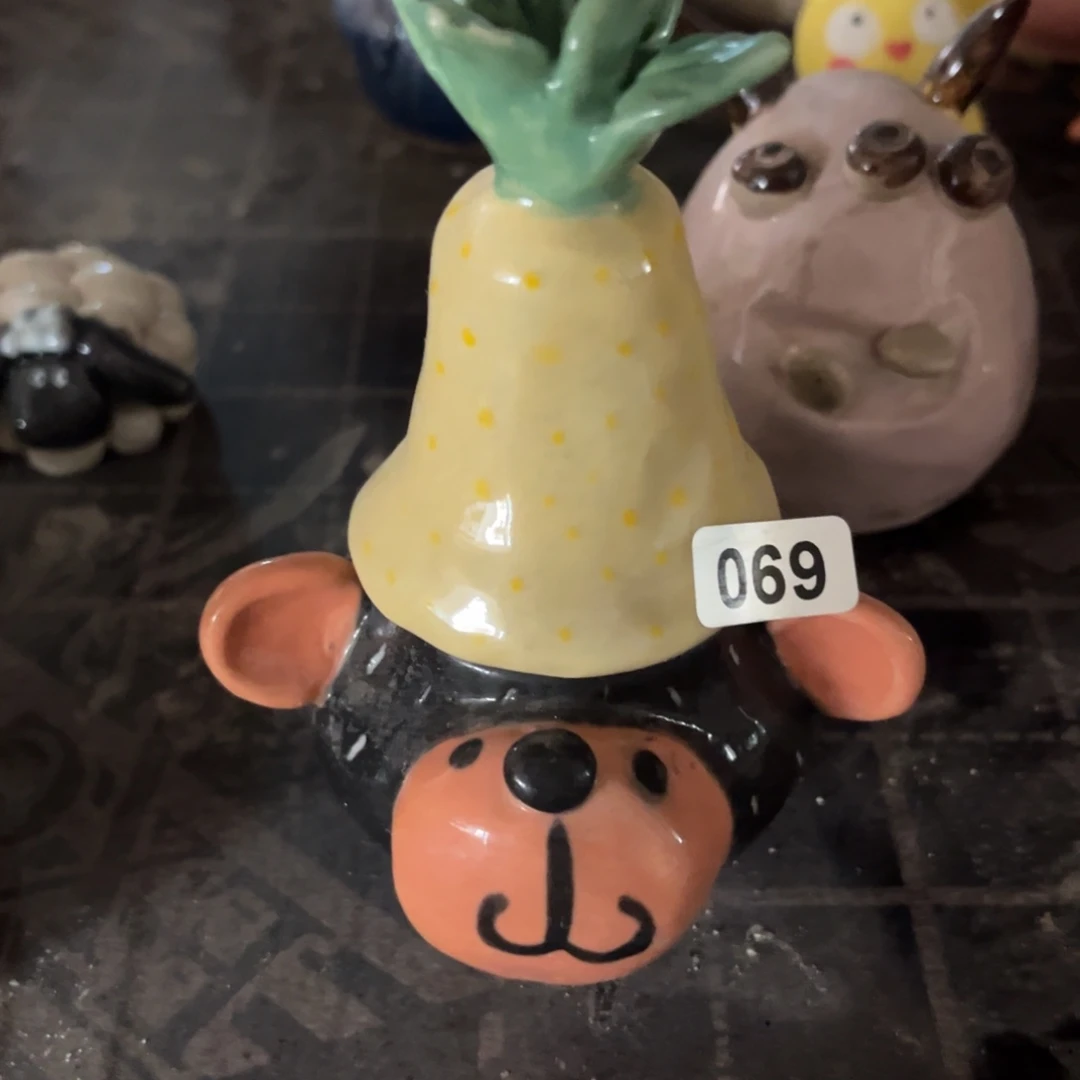 摆件纯手工抽象陶瓷摆件微瑕069