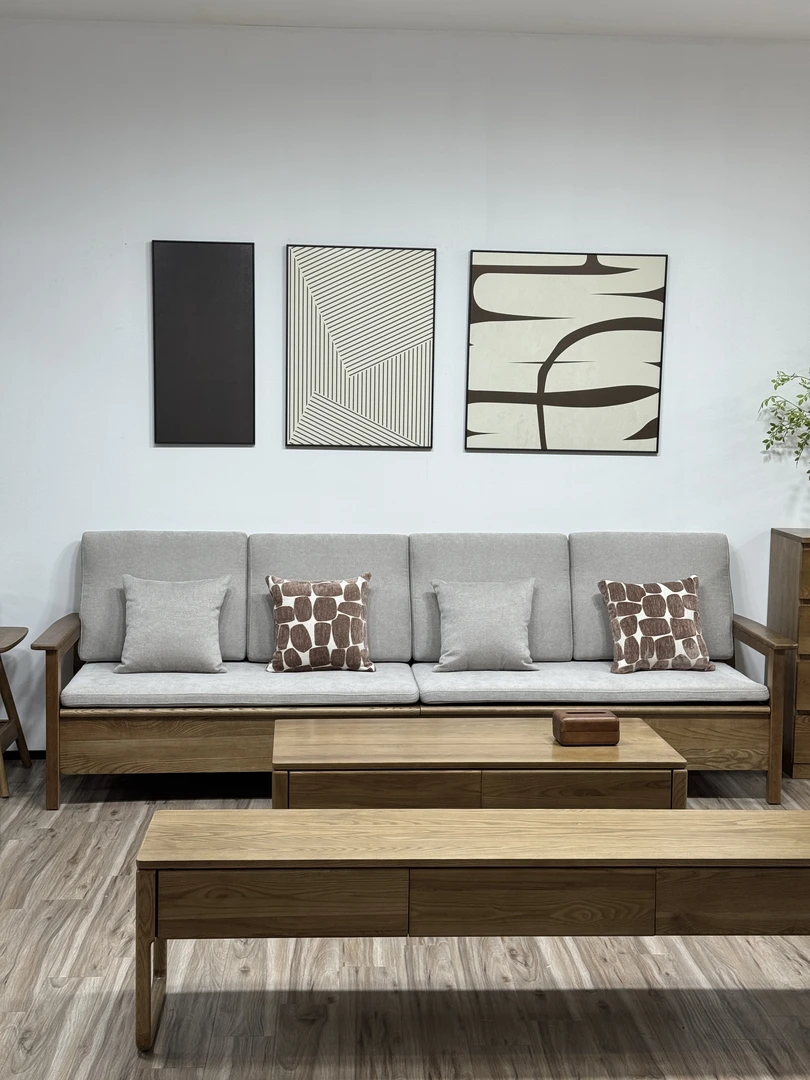 白蜡木实木沙发冬夏两用小户型客厅箱体储物北欧日式现代简约高端