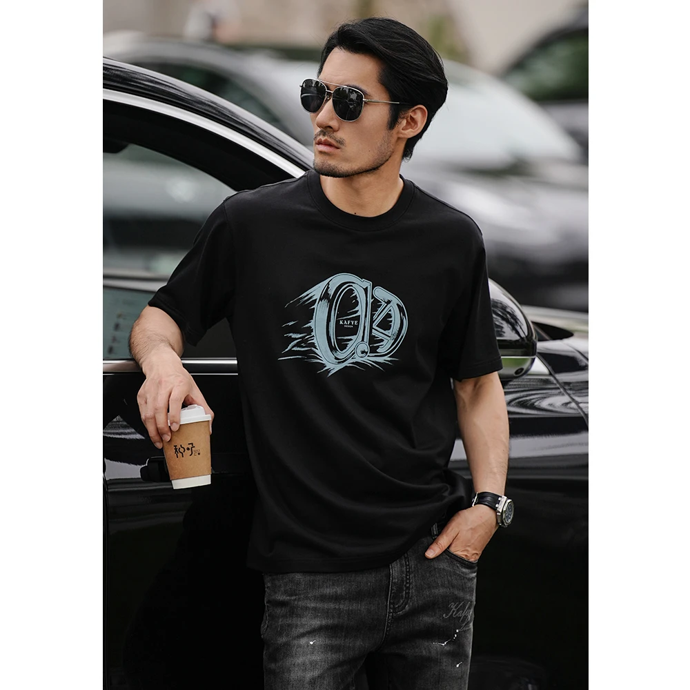 2025春夏短袖打底衫T恤男士高弹圆领半袖休闲百搭男款中年25T9902