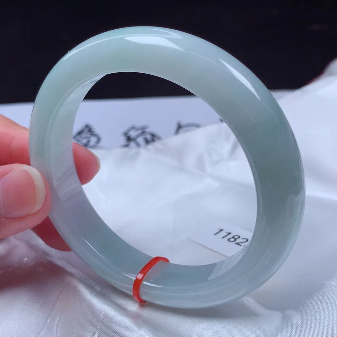 翡翠未镶嵌手镯56圈s11823