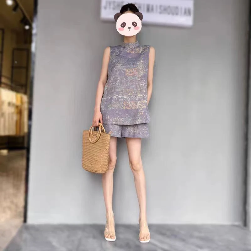 宝宝周岁宴妈妈礼服抓周女装夏装2025新款短裤旗袍新中式国风套装