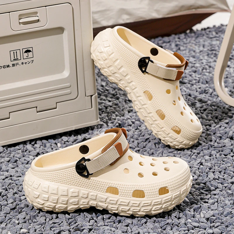 【厚底5cm增高】女鞋EVA网红洞洞鞋夏季轻盈防滑厚底凉鞋拖鞋时尚