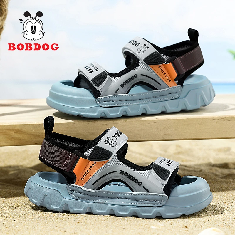 巴布豆童鞋男童包头凉鞋夏款2025新款儿童防滑凉拖女孩运动沙滩鞋