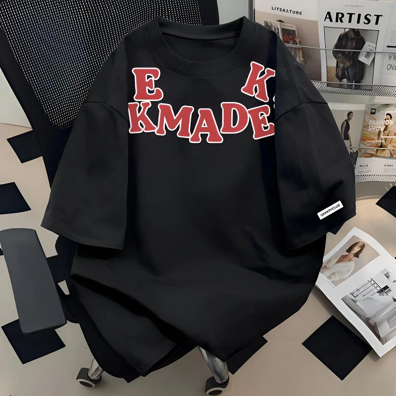 jtrt潮牌个性高街设计字母印花纯棉短袖t恤男女夏季小众圆领上衣