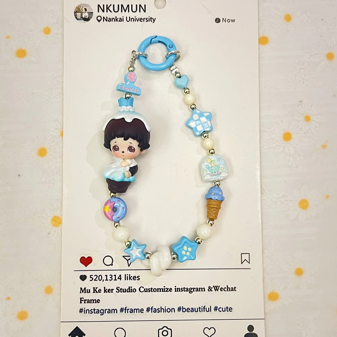 【甜筒-insoul】正版泡泡玛特冰淇淋甜筒可爱diy萌粒手机链