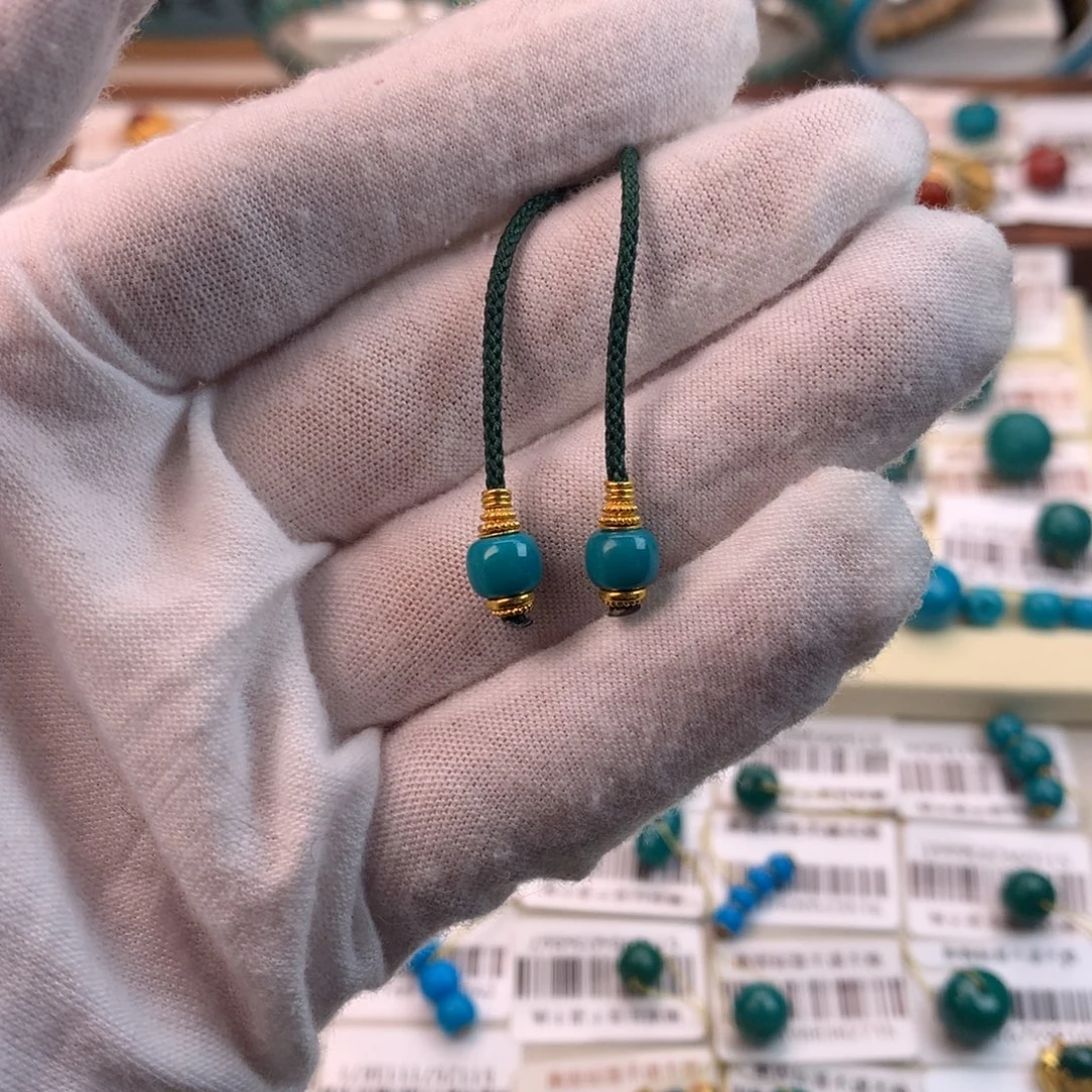 绿松石18K金镶嵌配饰凡