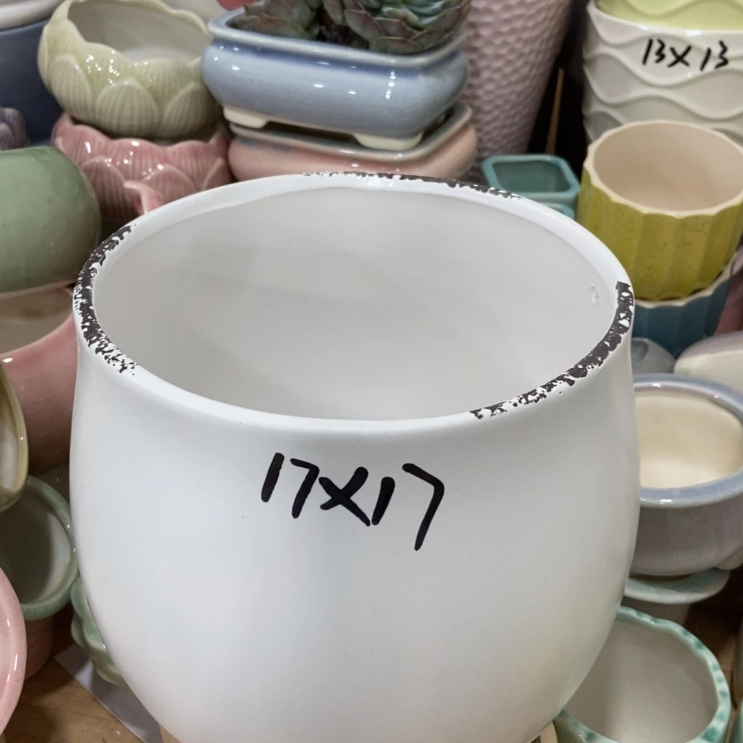 红陶高温陶瓷花盆