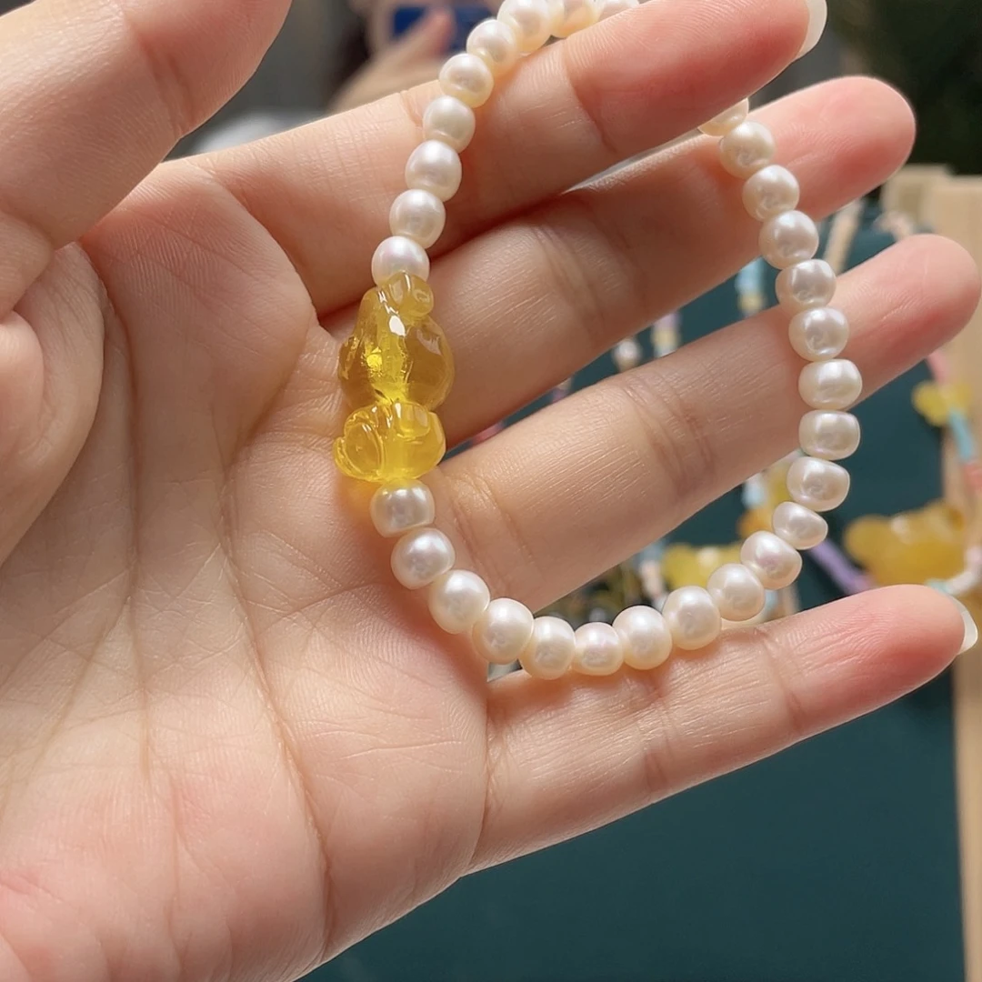 未镶嵌琥珀裸石琥珀手串