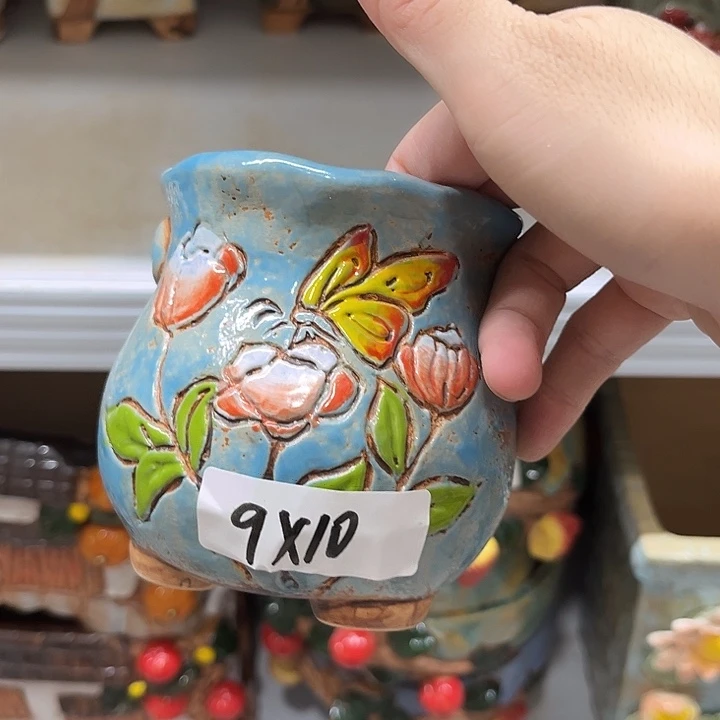 紫砂花盆粗陶材质多肉花盆