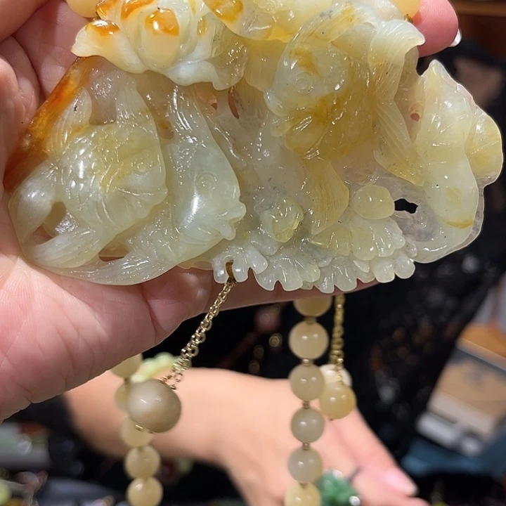 未镶嵌岫玉毛衣链