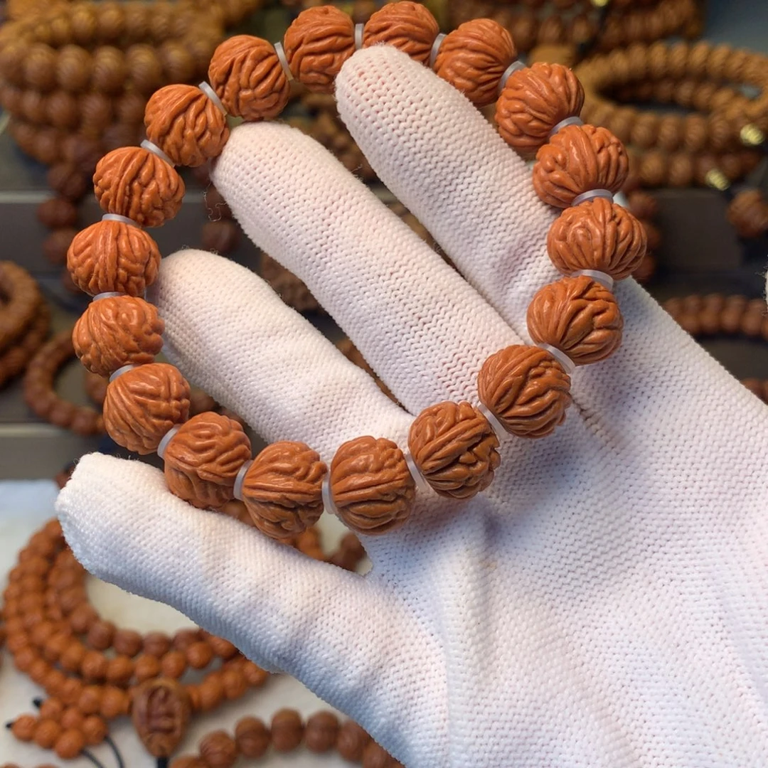 桃核手串秦岭龙纹