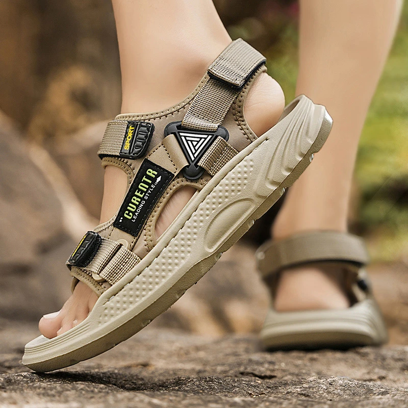 凉鞋男款青少年夏天外穿沙滩鞋男防滑超轻软底缝线2025新款男鞋