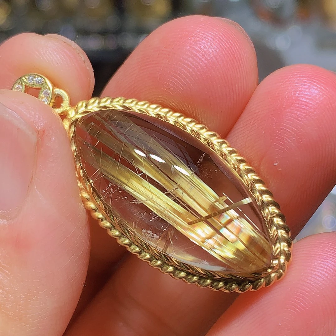 银S925镀金镶嵌水晶珠宝半成品定制款