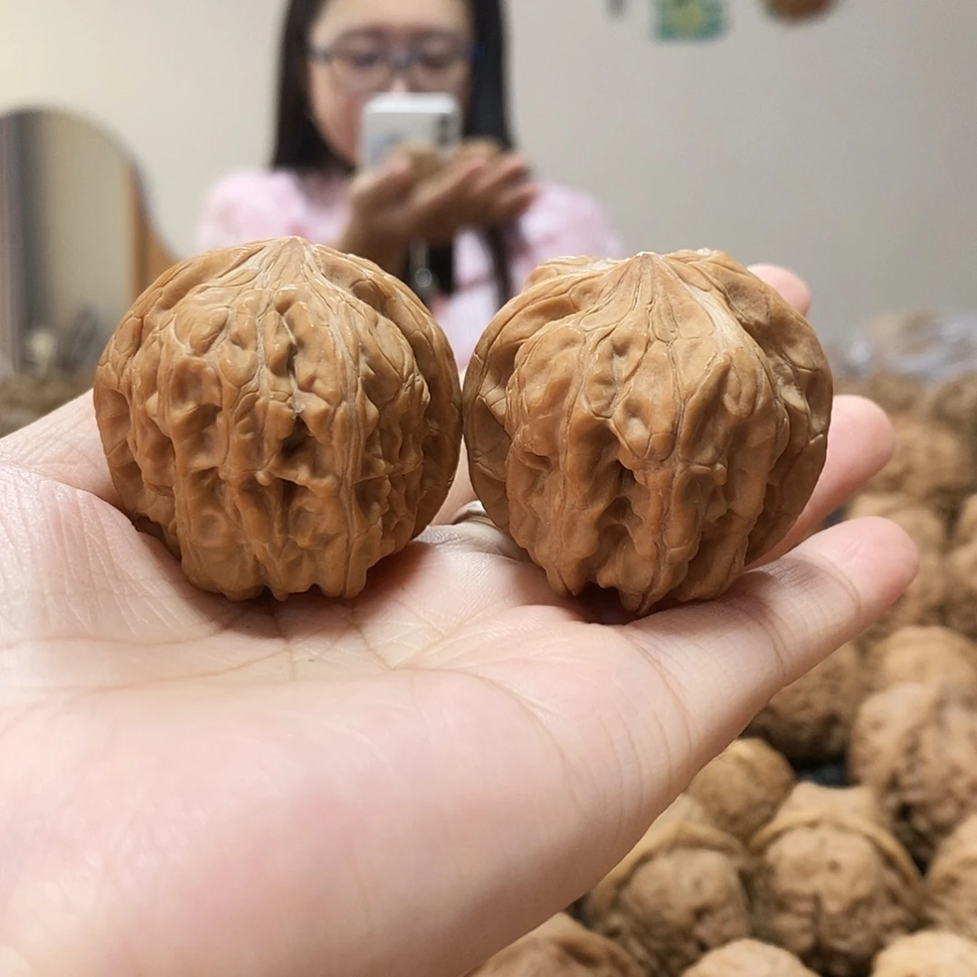 吊坠文玩核桃芭蕉扇40黄尖