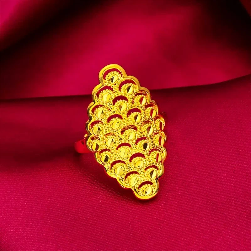 金色欧美水果浅金色日韩活口三生三世可调节结婚女戒005