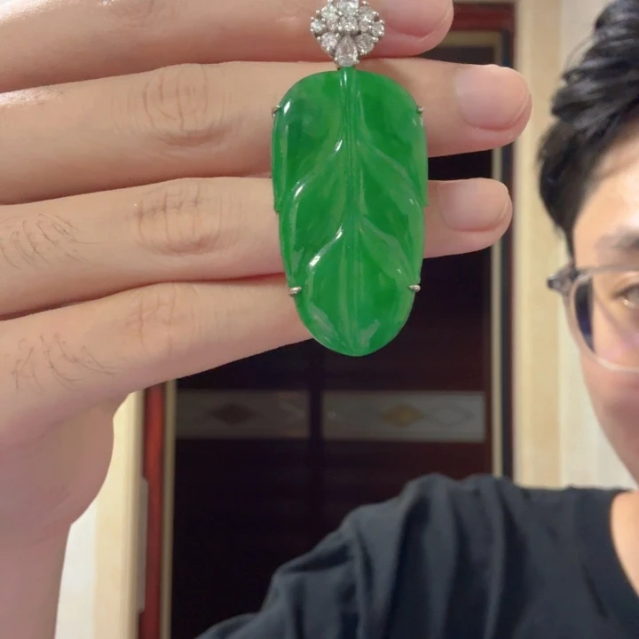 翡翠银S925镶嵌颈饰吊坠