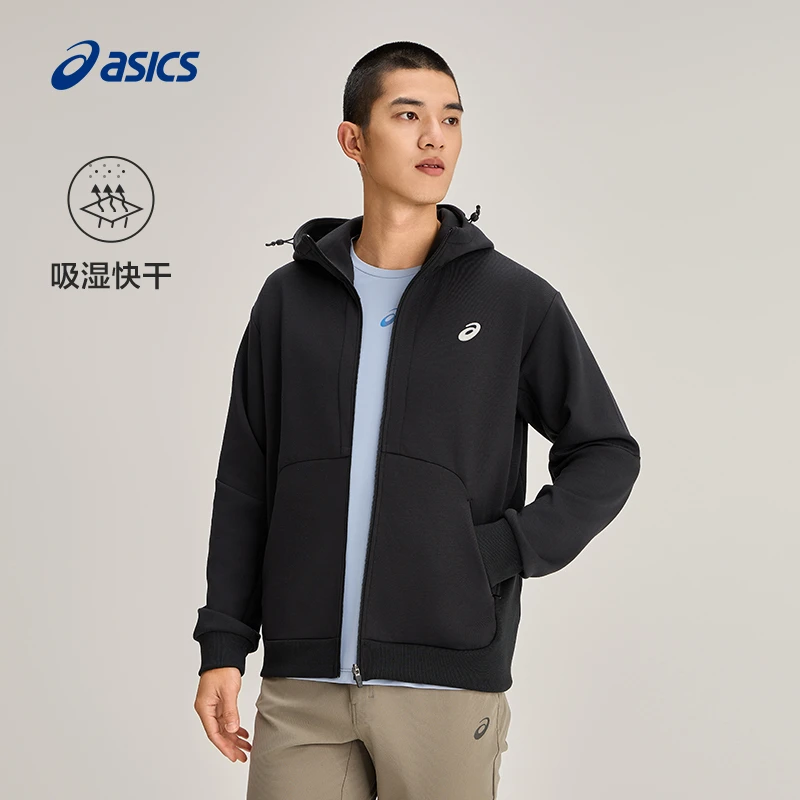 新年战袍ASICS亚瑟士男子跑步男式弹力舒适吸湿快干运动夹克外套