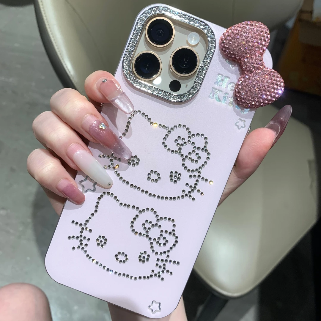 hellokitty手机壳镶钻tutu同款闪钻适用新款卡通ins风苹果16全包