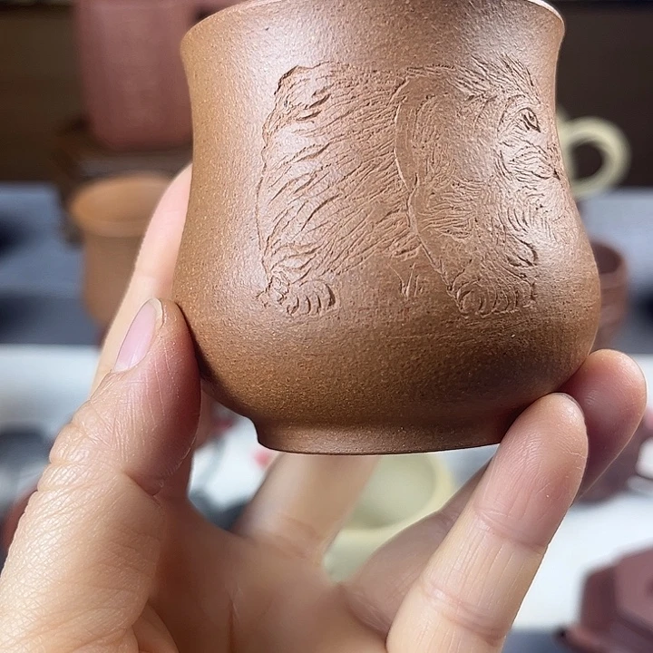 四***哥紫砂茶杯全手工主人杯容量140