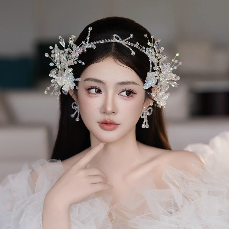 合金树脂婚庆饰品 新娘发饰韩系高级感发箍甜美减龄婚纱配饰G0268