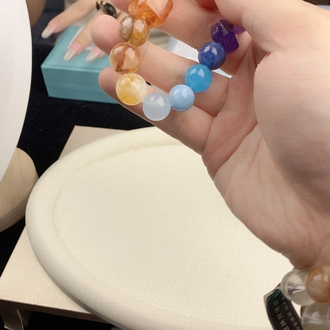 银S925镀金镶嵌手链水晶