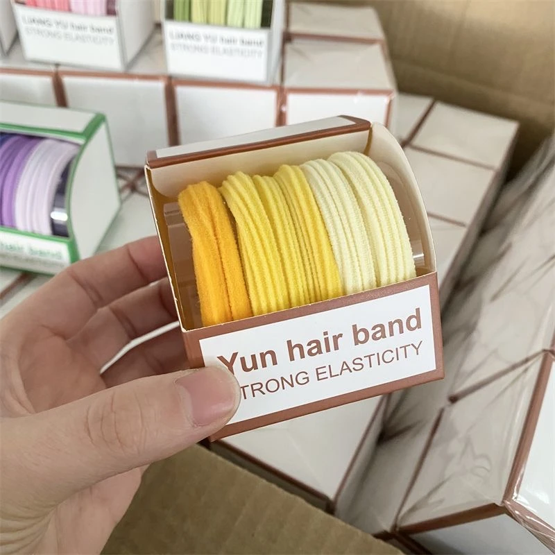 【嘉禾贸易】渐变色头绳 高弹力发圈 5个/盒 颜色随机发货