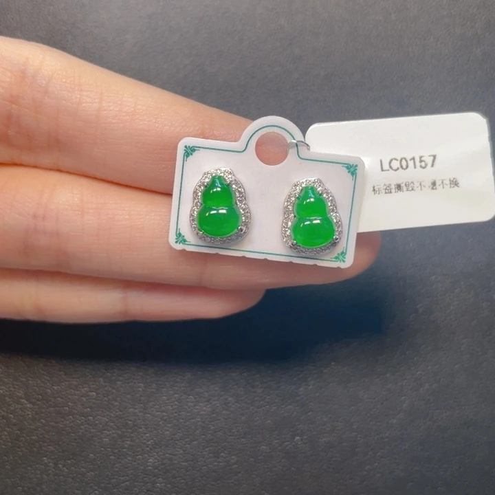 翡翠银S925镶嵌吊坠(不含链)