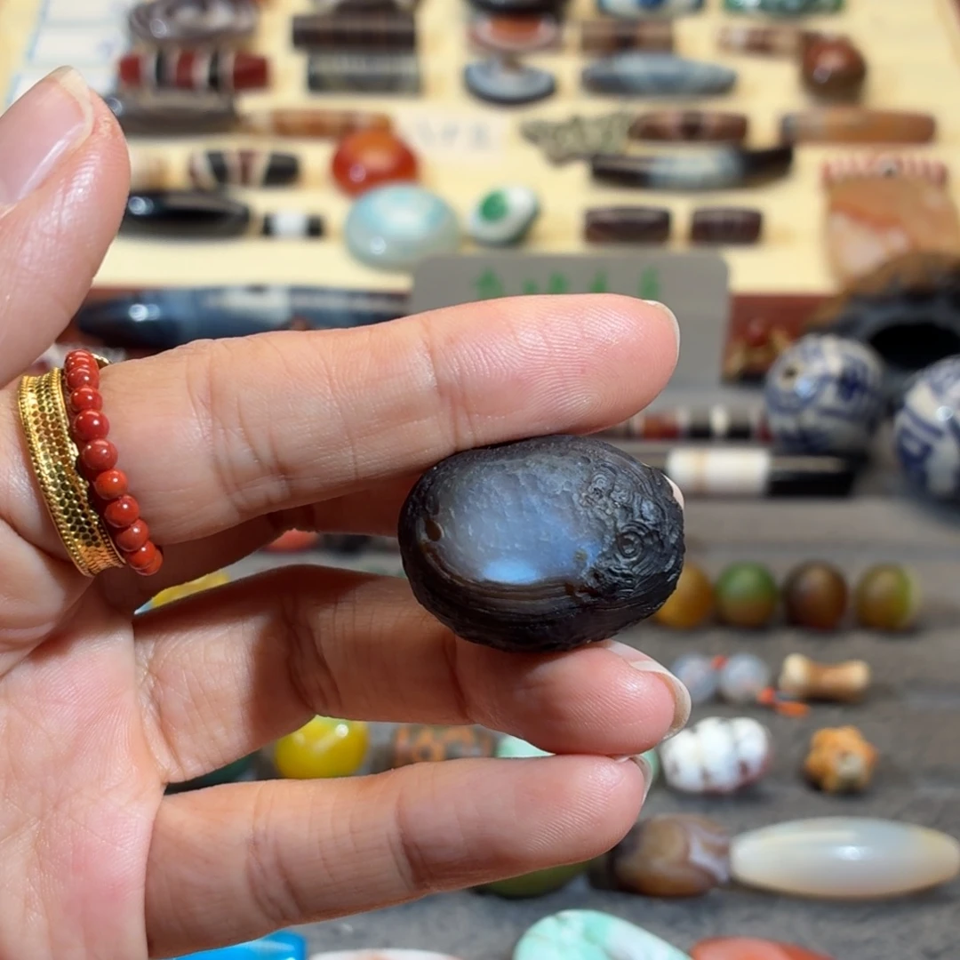 红***玛瑙/玉髓合金颈饰