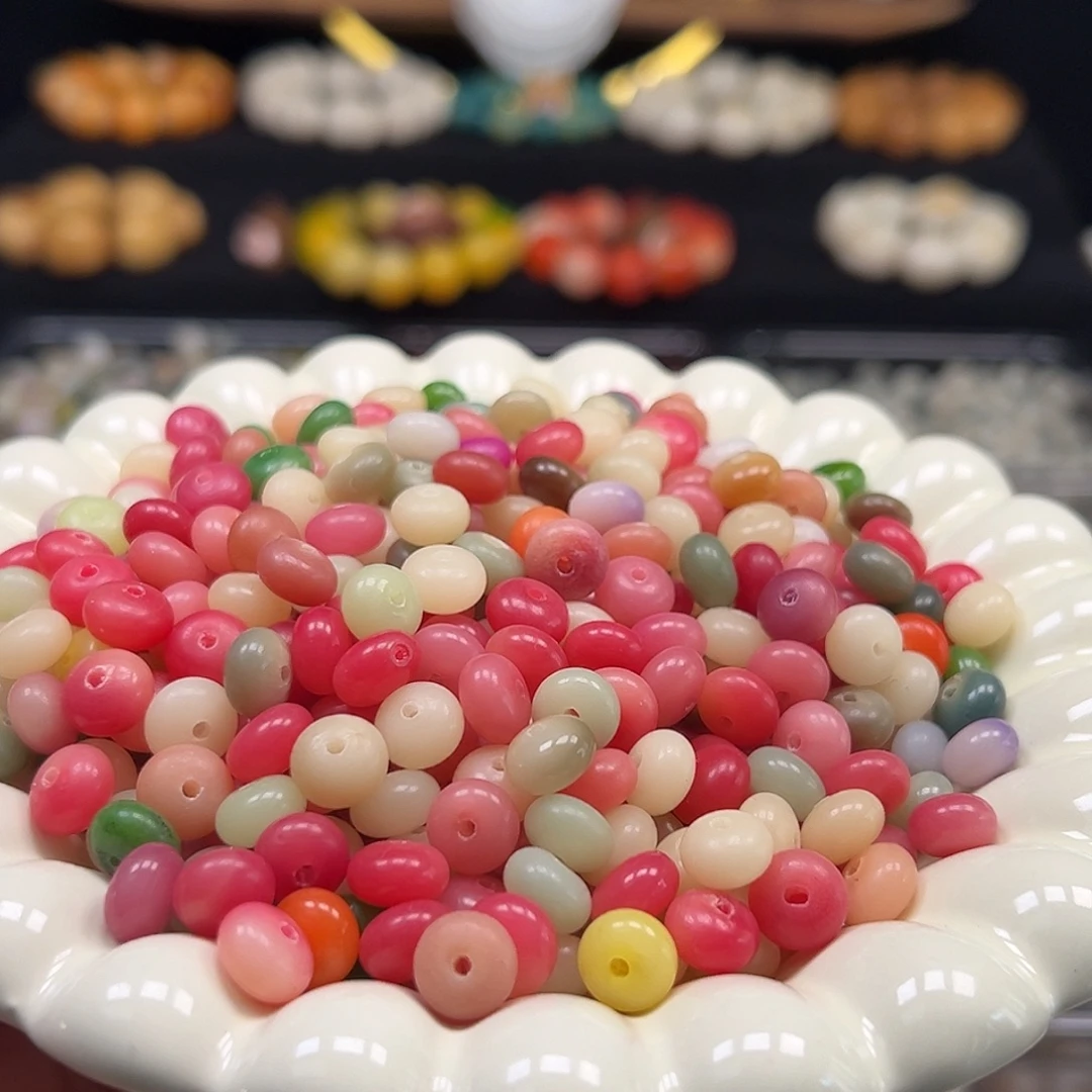 手串菩提根/象牙果瑕疵卡9多彩算盘300颗