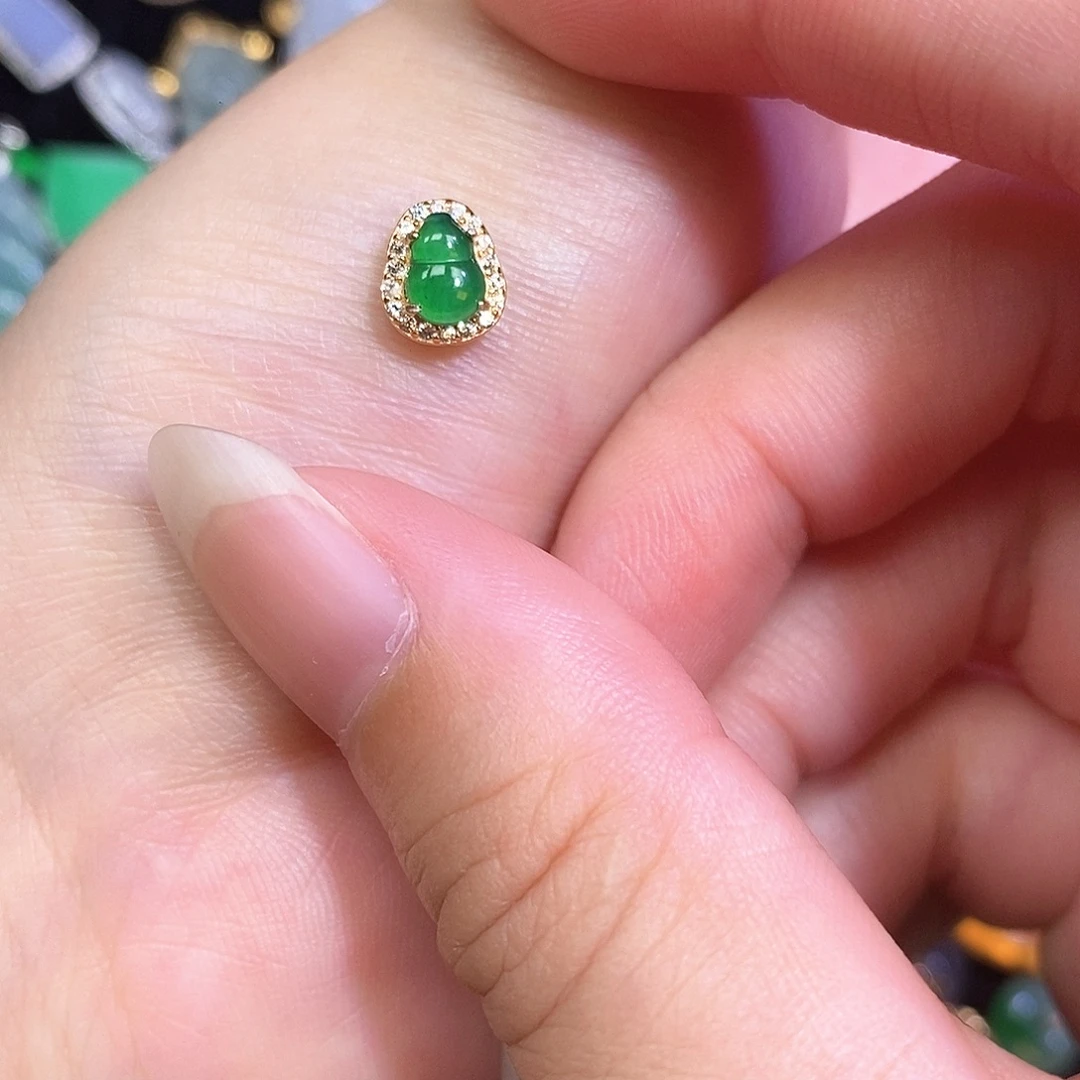 翡翠银S925镶嵌颈饰天然翡翠a货