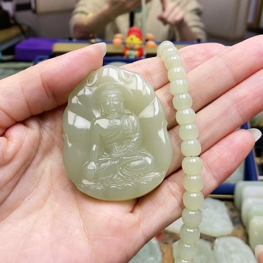 和田玉颈饰未镶嵌ミ**の