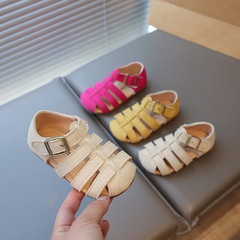 2025夏季新款儿童休闲包头凉鞋中小童宝宝软底沙滩鞋儿童鞋防滑