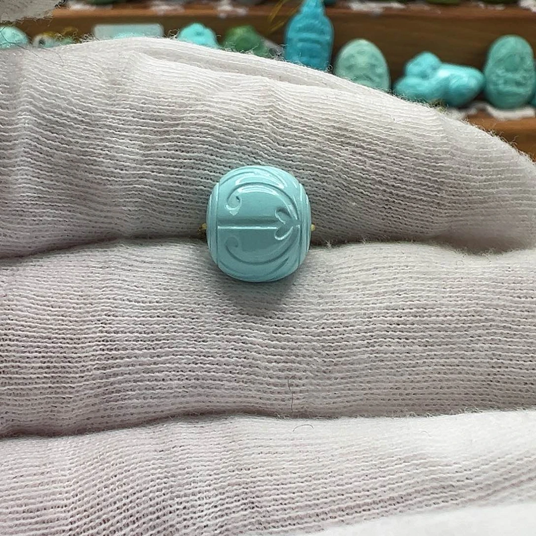 绿松石博古珠 未镶嵌