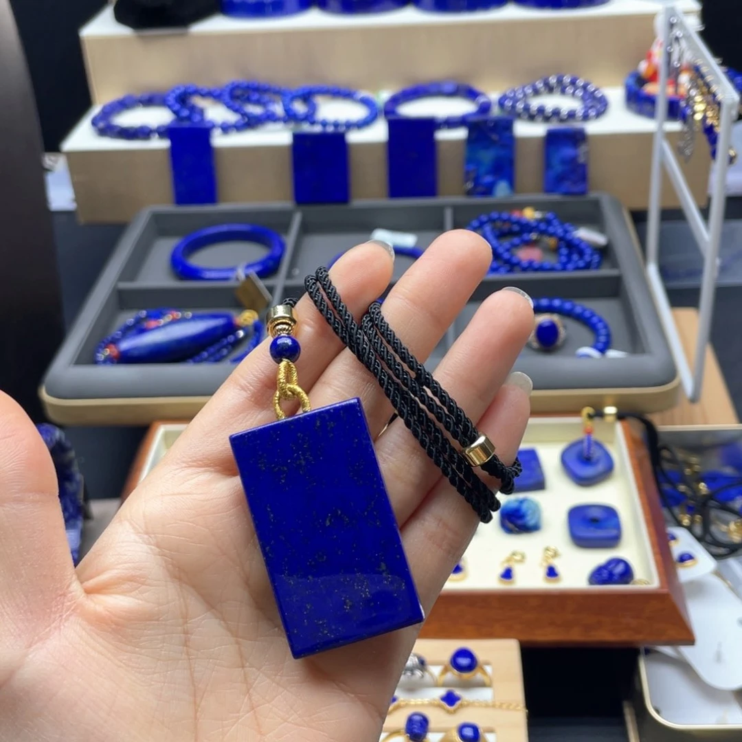 未镶嵌青金石吊坠无事牌单面好