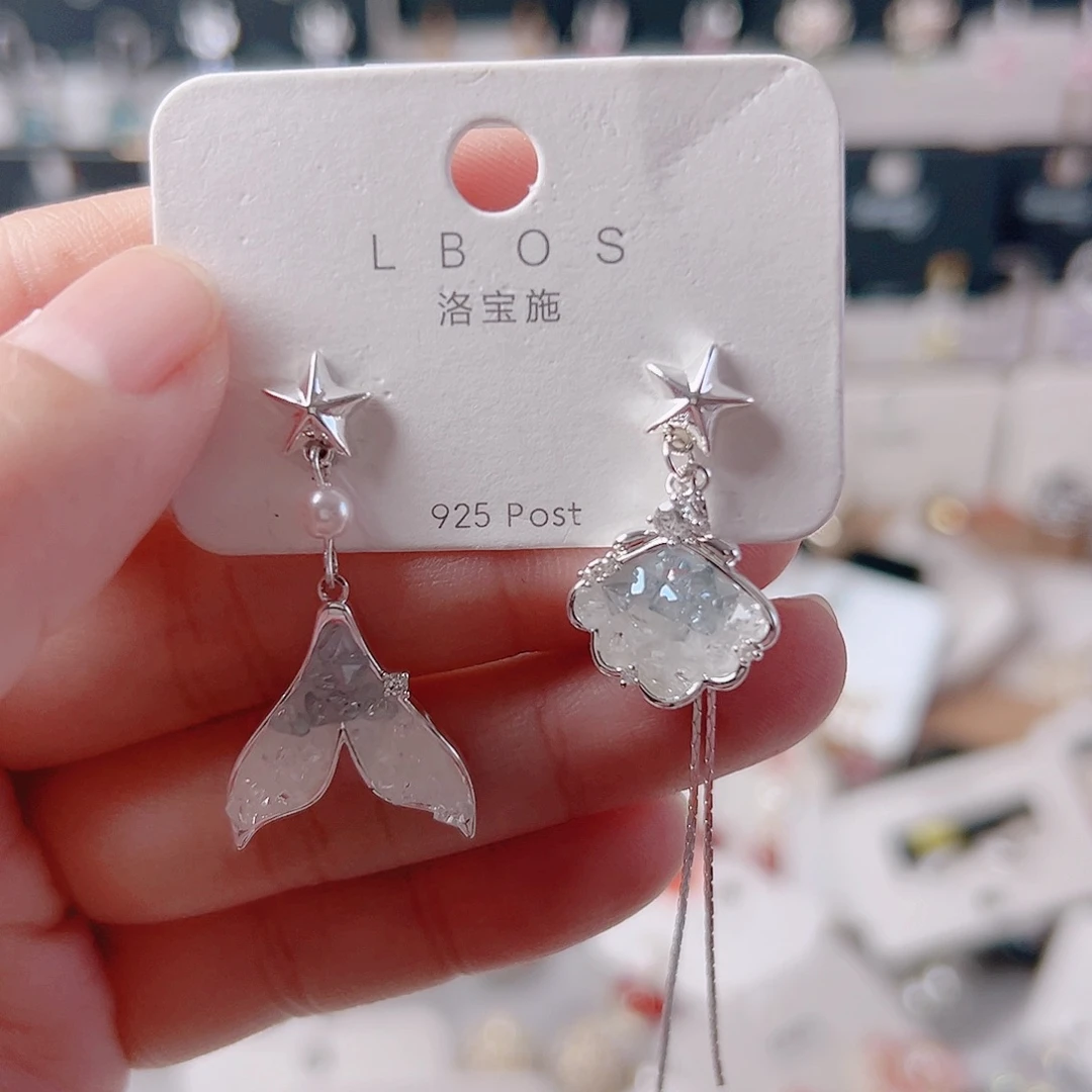 琉璃纯铜合金耳环的