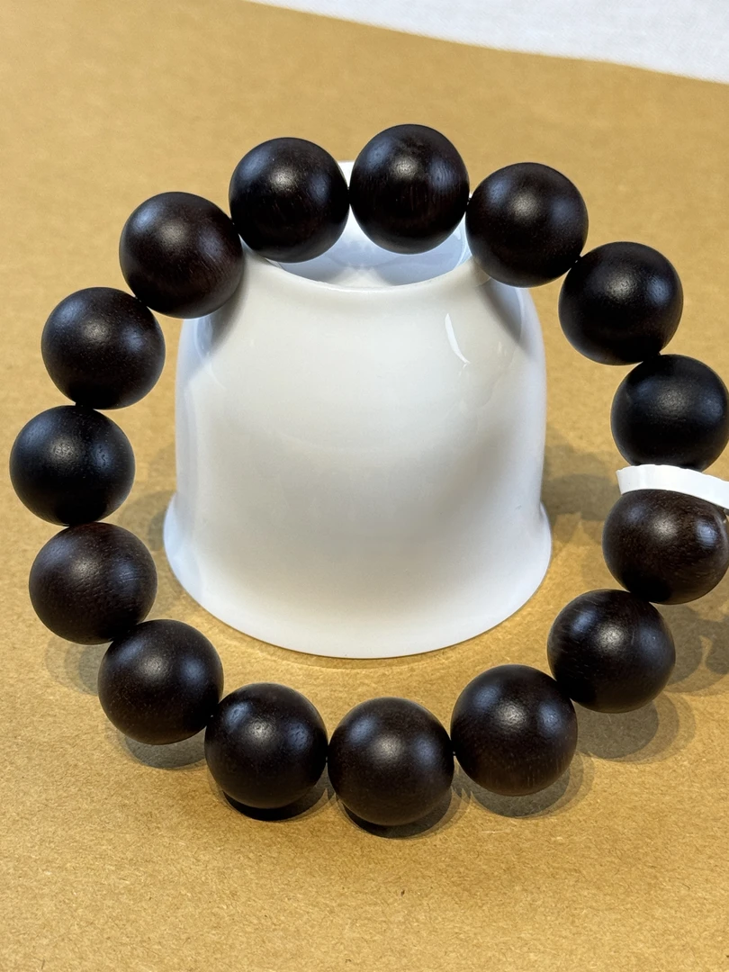 越南富森红土沉香15mm沉水级手串