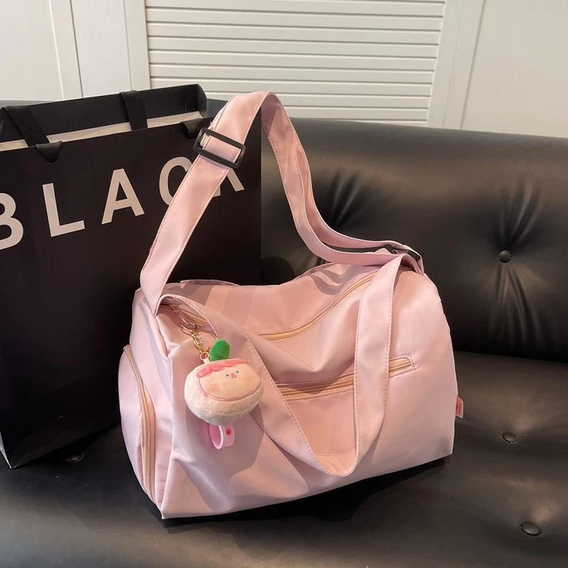 运动瑜伽短途旅行袋女ins大容量游泳健身包斜跨背包单肩包男潮