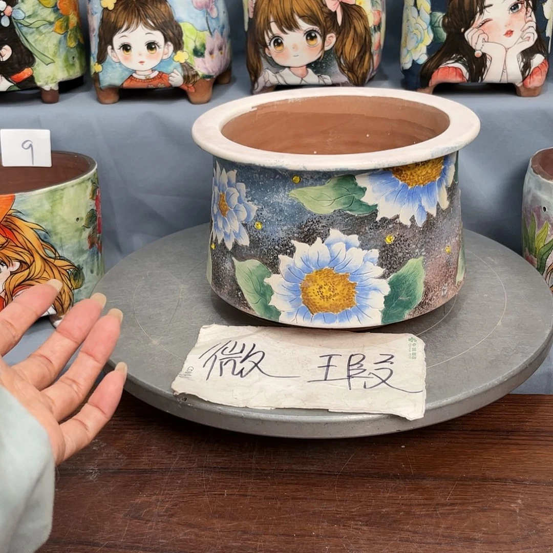 紫砂花盆秋****活不退不换