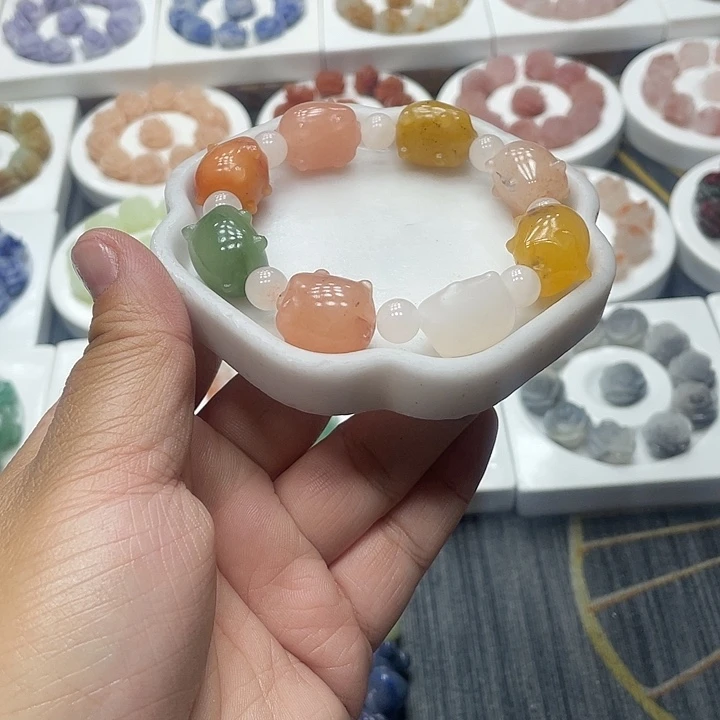 石英质玉（非洲翠）合金手串