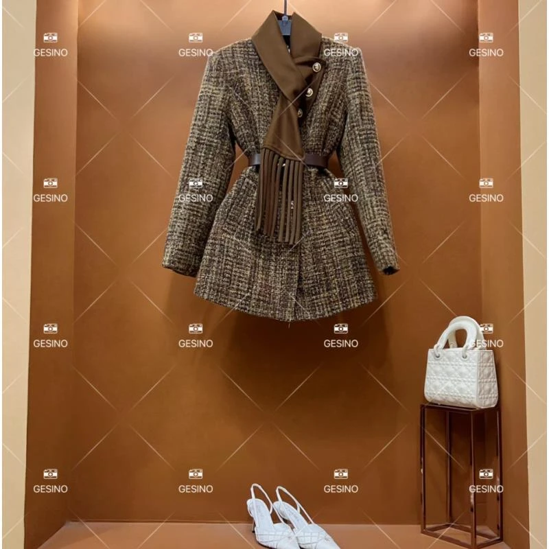 秋冬气质小香风时尚设计师中长款羽绒服 QD-2025327